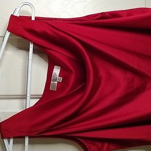 Kasper Red Size Large Top Women's Blouse